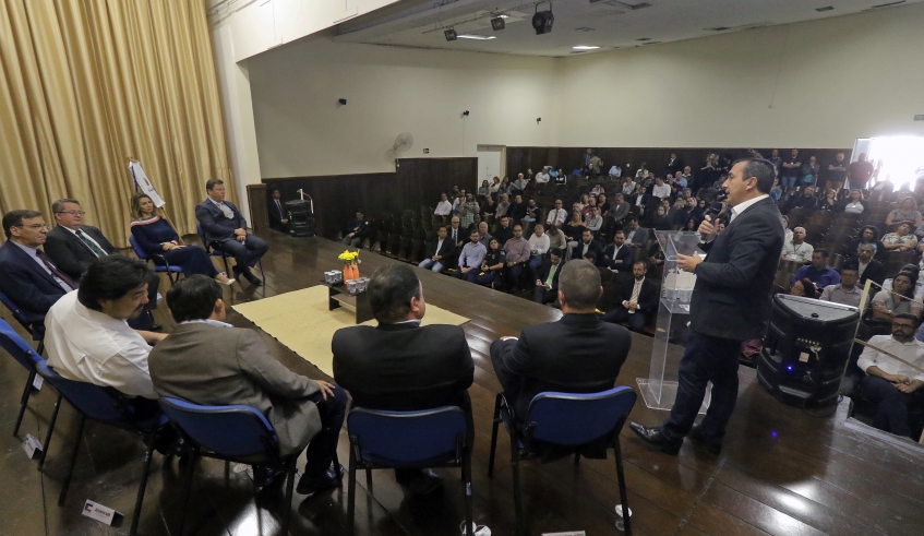 Prefeito Marcus Melo destacou a importância da Central de Penas Alternativas para a reinserção dos condenados por crimes de baixo potencial ofensivo (Ney Sarmento/PMMC)