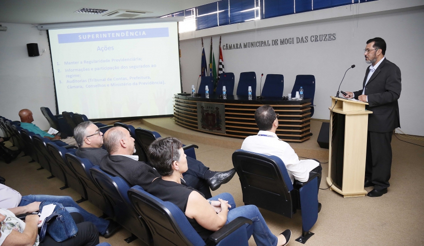 Audiência do Instituto de Previdência Municipal foi realizada no Auditório Vereador Tufi Elias Andery, na Câmara Municipal (Foto: Assessoria de Comunicação/ Câmara Municipal)