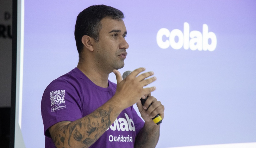 Prefeito Caio Cunha explica a importância do aplicativo Colab (Warley Kenji/PMMC)