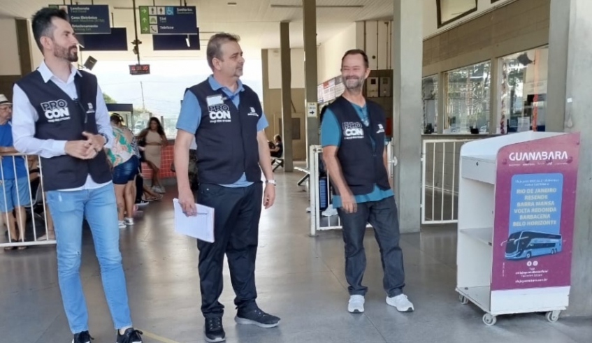 Equipe do Procon realiza vistoria no Terminal Rodoviário Geraldo Scavone (Divulgação - PMMC)