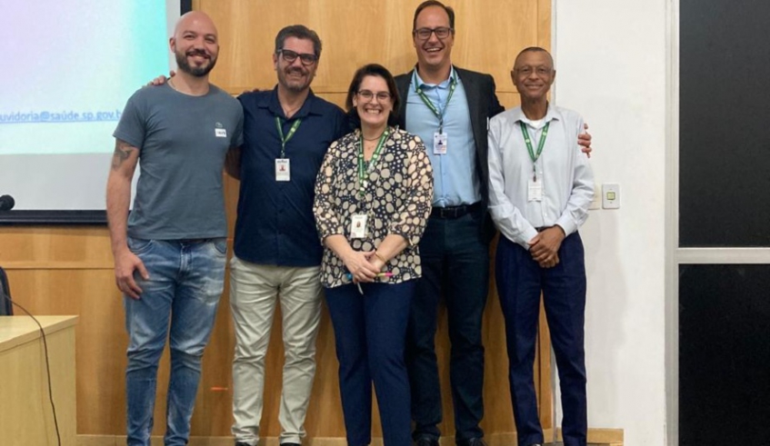 Henrique Horita, servidor da Secretaria de Saúde de Mogi; Hugo Francisco, ouvidor do Departamento Regional de Saúde da Grande São Paulo; Patrícia Ferreira, ouvidora-geral do SUS, da Secretaria de Estado . . .
