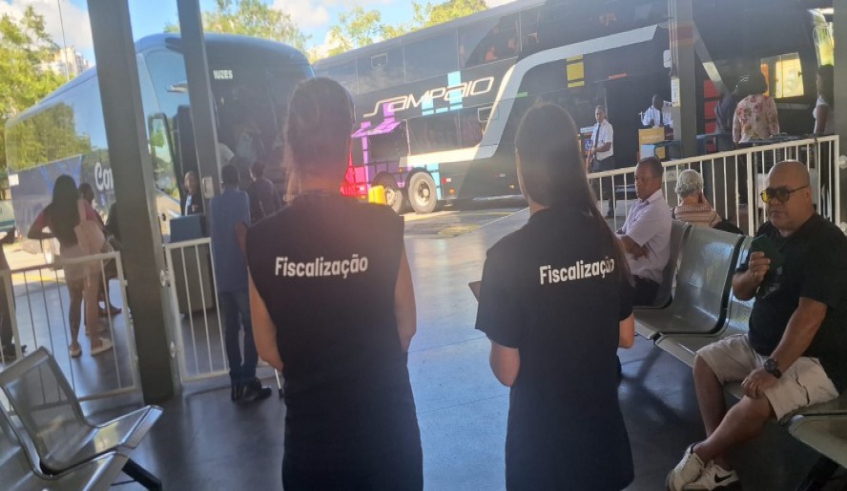 Equipe do Procon realizou fiscalização no Terminal Rodoviário Geraldo Scavone (Divulgação - PMMC)