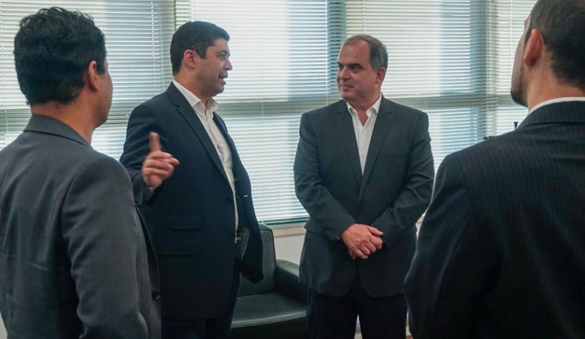 Controlador-Geral do Governo do Estado de São Paulo, Wagner de Campos Rosário, recebeu em seu gabinete o vice-prefeito de Mogi das Cruzes Cruzes, Téo Cusatis (Divulgação/PMMC)