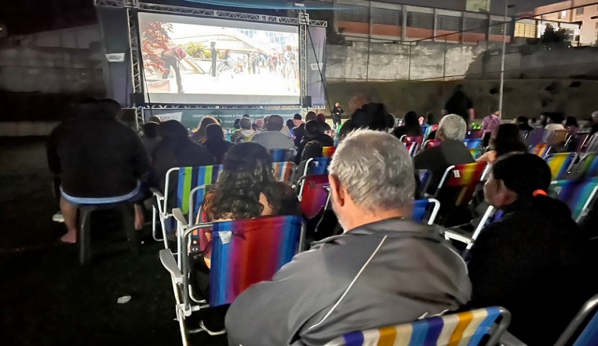 Filme “Guardiões da Galáxia” também atraiu a atenção dos moradores, que ocuparam todas as 200 cadeiras disponíveis para a exibição (Divulgação/PMMC)