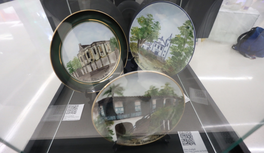 Exposição "Mogi das Cruzes, Ontem e Hoje - 465 anos de histórias" fica em cartaz até 28 de setembro, no Patteo Urupema Shopping (Divulgação/PMMC)