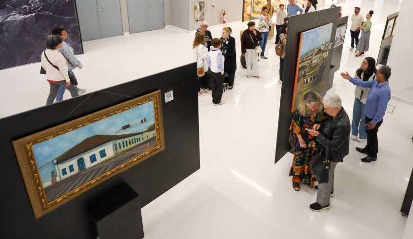 Exposição "Mogi das Cruzes, Ontem e Hoje - 465 anos de histórias" fica em cartaz até 28 de setembro, no Patteo Urupema Shopping (Divulgação/PMMC)