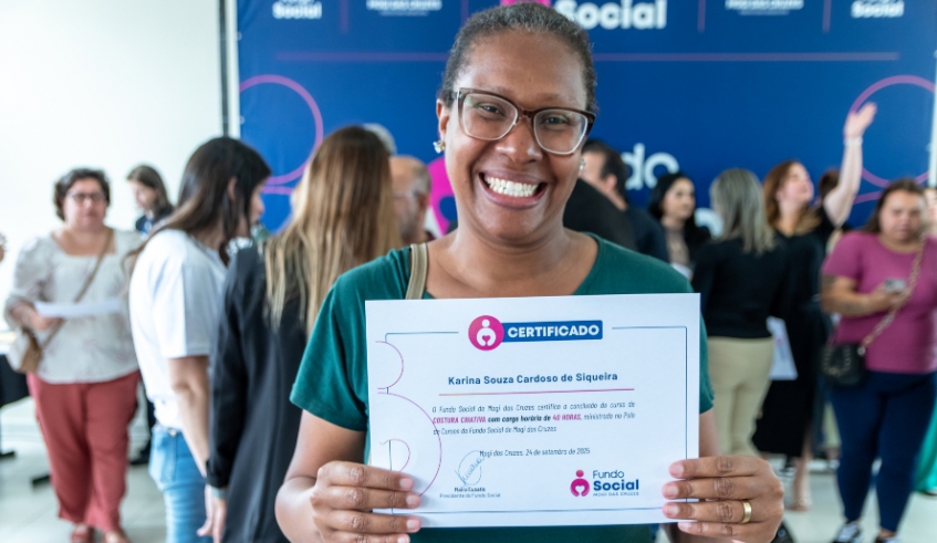 Formandos dos cursos do Fundo Social receberam certificados no Polo Vila Brasileira (Divulgação - PMMC)