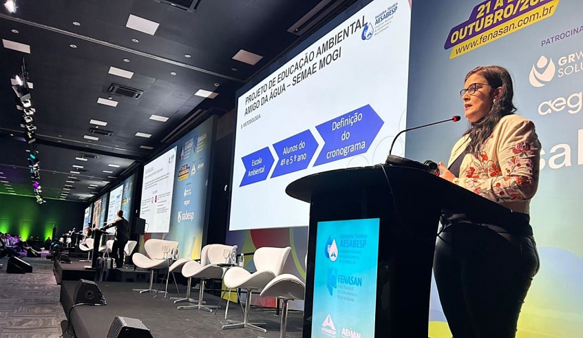 Apresentação abordou programa “Educação Ambiental em Saneamento Básico” desenvolvido pelo Semae em parceria com a Secretaria Municipal de Educação (Divulgação/Semae)