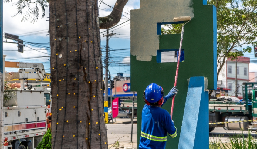 Mutirão de zeladoria em Jundiapeba seguirá até este domingo e já reúne quilômetros de vias e espaços públicos revitalizados (Divulgação/ PMMC)