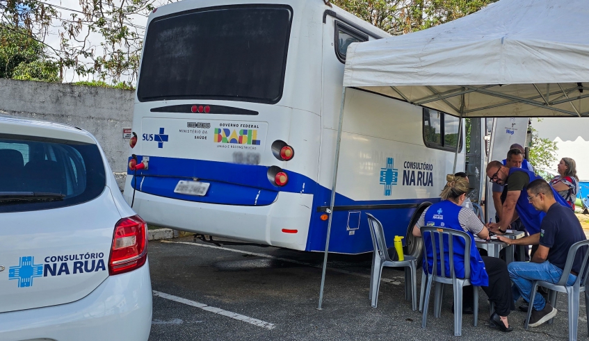 Ação em Saúde contou com serviços do Consultório na Rua (Foto: Julio Nogueira/Semae)