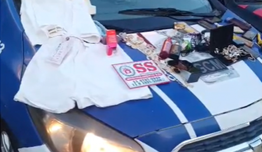 Guarda Civil Municipal recuperou produtos furtados de estabelecimentos comerciais da Vila Oliveira (Divulgação/PMMC)