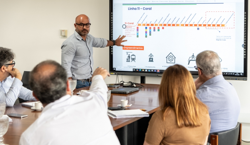 Gerente de relacionamento da Trivia Trens, Thiago Rodrigues, falou sobre o cronograma de ações da empresa para a Linha 11 - Coral, que corta Mogi das Cruzes (Divulgação/PMMC)
