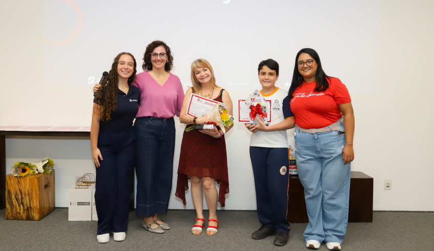 Davi Lucas dos Santos Sales, estudante é da turma da professora Ivone de Mello Monteiro, da EM Profª Cecília de Souza Lima Vianna, de Taiaçupeba, ficou com o terceiro lugar. (Andrea Matsumoto)