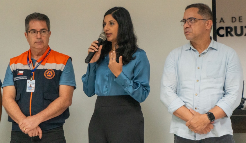 Coordenadora de Barragens da Sabesp, Mariza Fernanda da Silva, destacou que projeto tem caráter preventivo e que represas são seguras (Divulgação/PMMC)