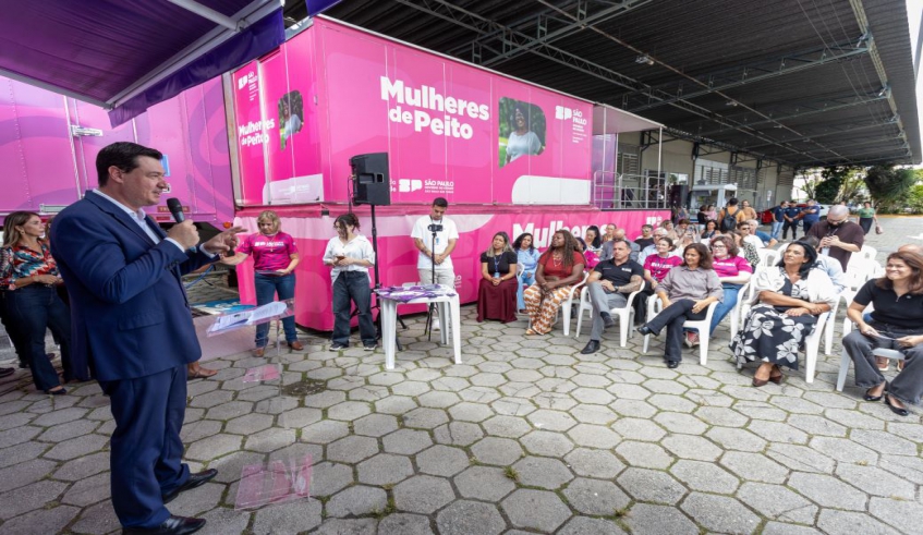Secretário-adjunto de Saúde, Luiz Bot, falou sobre a Carreta da Mamografia, outra ação em andamento no SP Por Todas em Mogi