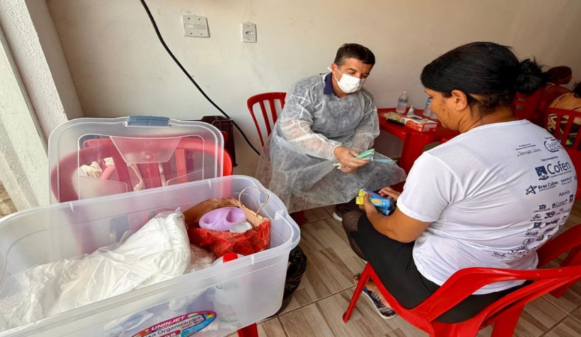 Crianças receberam orientações sobre cuidados de higiene bucal