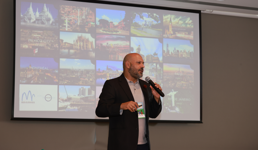 Entre os destaques da programação esteve a participação do antropólogo colombiano Santiago Uribe. (Divulgação/Urban95)